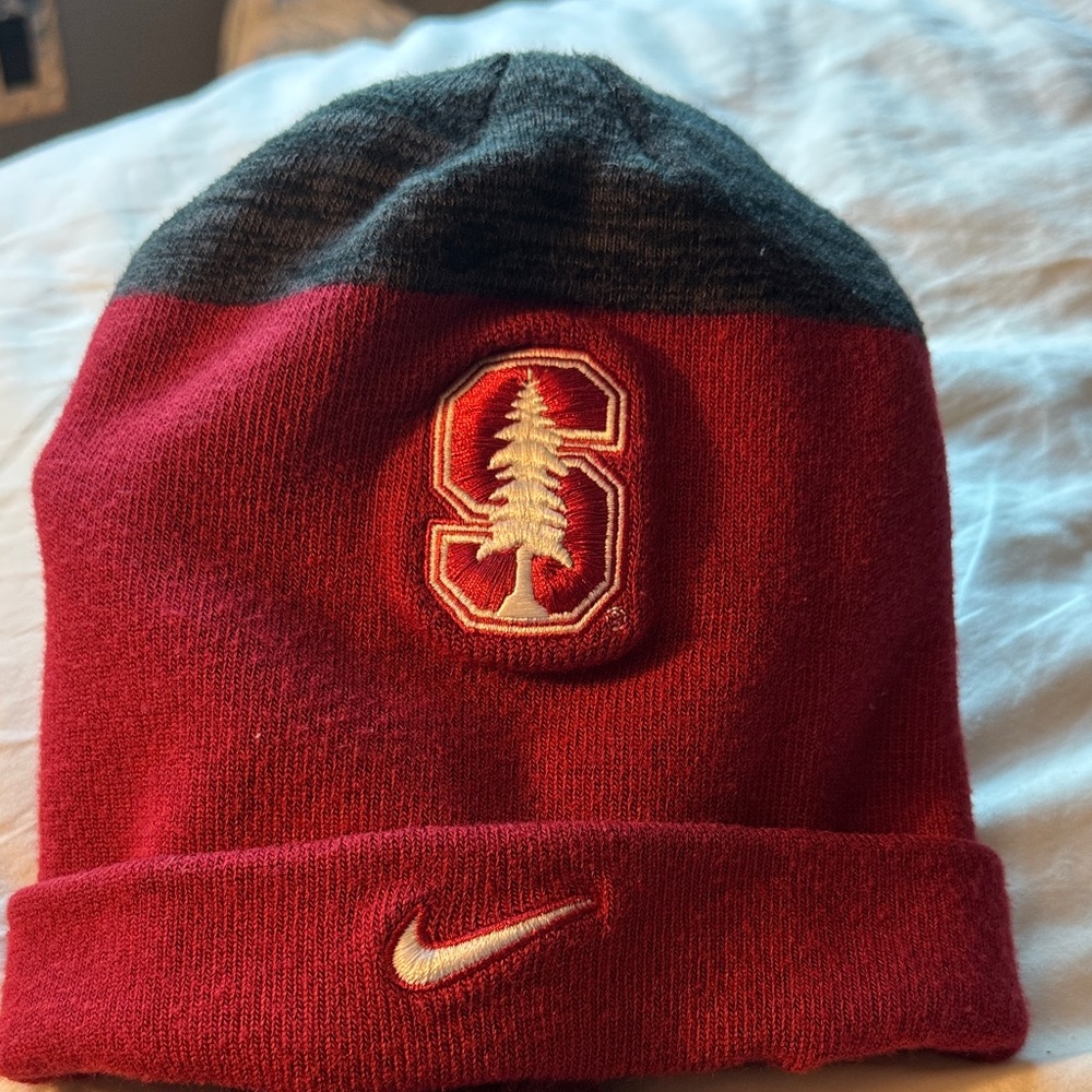 Authentic Stanford Nike Red and Black Beanie